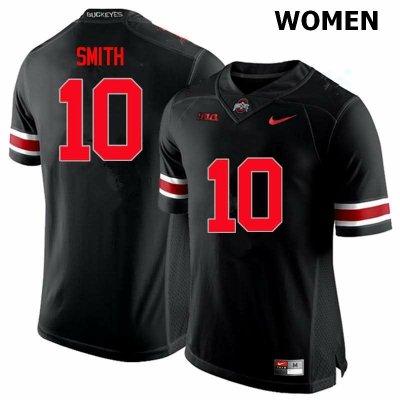 NCAA Ohio State Buckeyes Women's #10 Troy Smith Limited Black Nike Football College Jersey WGN7145RE